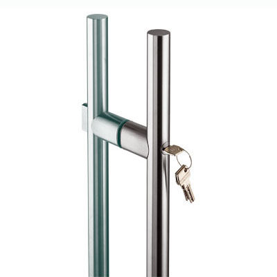 Door pull handle - KLO.Y01.0000 - PBA - stainless steel / contemporary / with lock