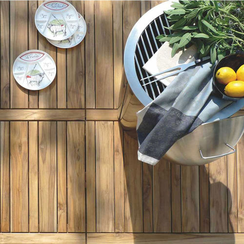 Teak deck board - MODULO - RAVAIOLI LEGNAMI - thermally treated / FSC certified