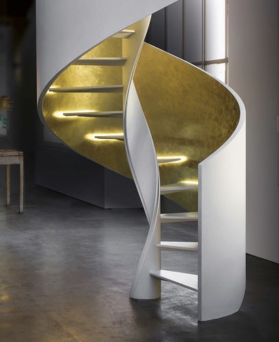 Helical staircase - ELI AC 03 - RIZZI - stone step / steel frame / contemporary