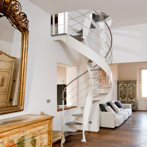 Helical staircase - ELI AC 04 - RIZZI - stone step / steel frame / contemporary