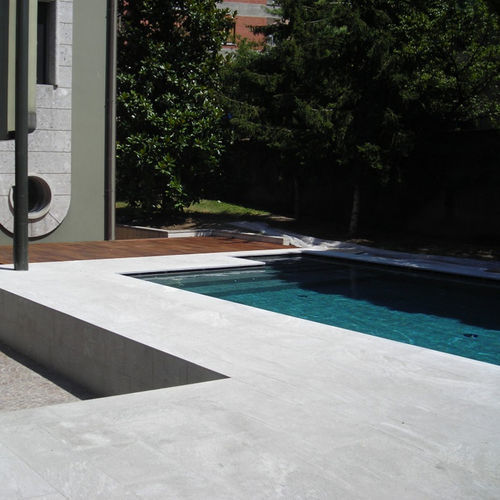 Natural stone tile - SILBER GRÜN - GRANITI CONRAD - brushed / sandblasted / flamed