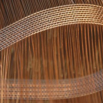 Stainless steel woven wire fabric - L - Costacurta S.p.A.-VICO - copper / for partition wall / elongated mesh