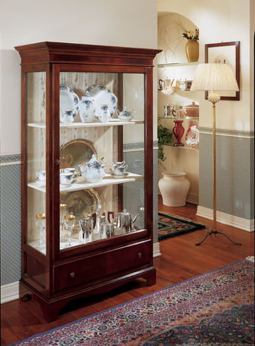 Traditional display case - 979X - SALCA ASIAGO - mahogany / with drawers