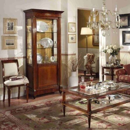 Traditional china cabinet - 848X - SALCA ASIAGO - walnut / glass