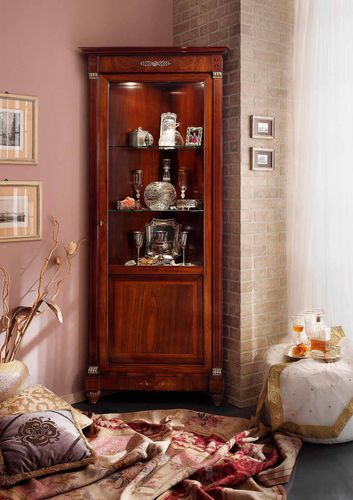 Traditional china cabinet - 847X - SALCA ASIAGO - walnut / glass