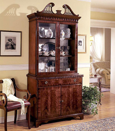 Classic china cabinet - 981X - SALCA ASIAGO - mahogany / glass