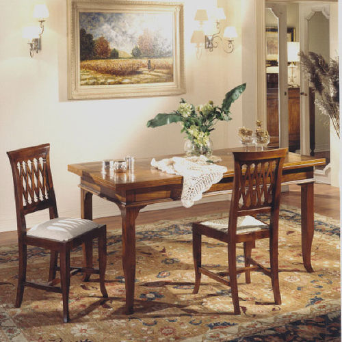 Traditional dining table - 50 - SALCA ASIAGO - cherrywood / cherrywood base / rectangular