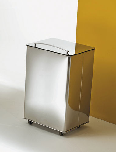 Public trash can - DIFFERENZIATA - GRAEPEL ITALIANA - stainless steel / with wheels / with lid