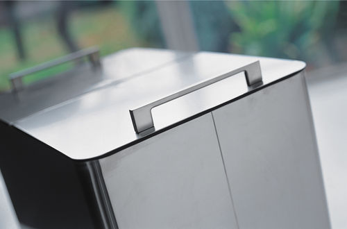 Public trash can - DIFFERENZIATA NEW - GRAEPEL ITALIANA - recycling / stainless steel / with wheels