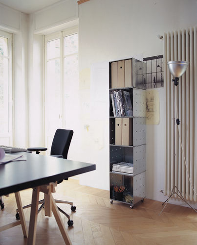 Modular bookcase - QBO - GRAEPEL ITALIANA - contemporary / metal / white