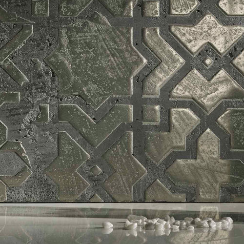 Porcelain stoneware tile - TANGIER LATTICE - NOVACOLOR - polished / embossed / indoor