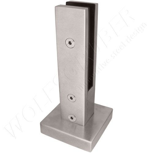 Stainless steel glass clamp - MG10 series - WOLFSGRUBER - for interior / for railing / interior