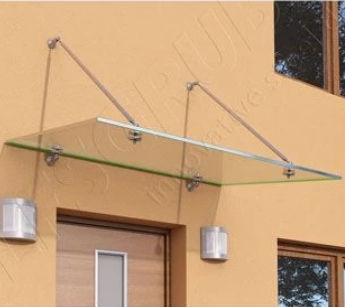 Door canopy - G3200  - WOLFSGRUBER - stainless steel / glass / flat
