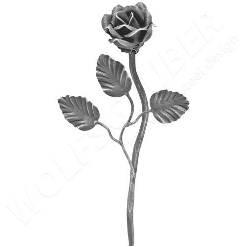 Steel sculpture - Rosa - WOLFSGRUBER - floral / contemporary