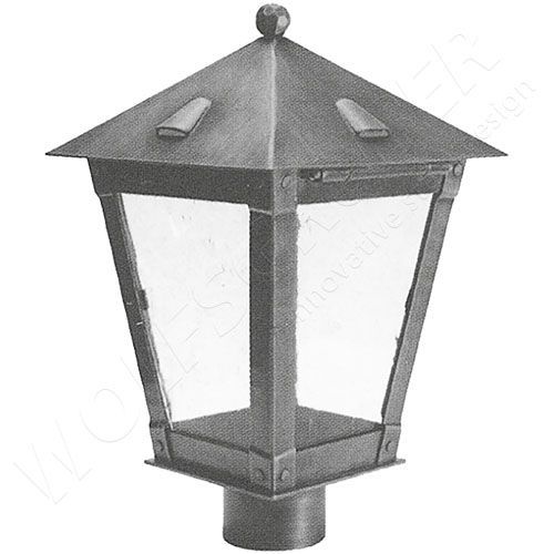 Contemporary urban lantern - 850 series - WOLFSGRUBER - steel / bronze / outdoor