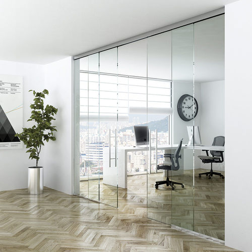 Door sliding system - SOLOVETRO - TERNO SCORREVOLI - glass door