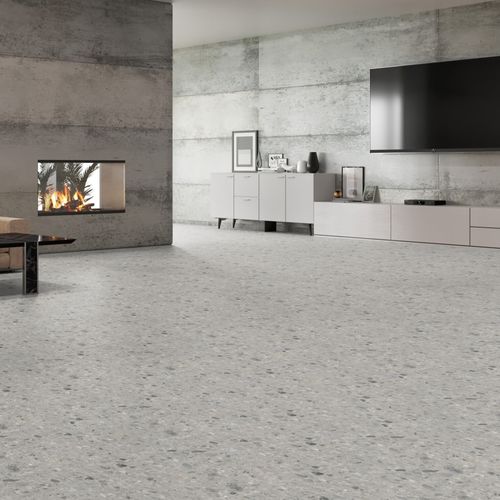 Engineered parquet floor - STONE TERRAZZO - tilo GmbH - vinyl / varnished / glued