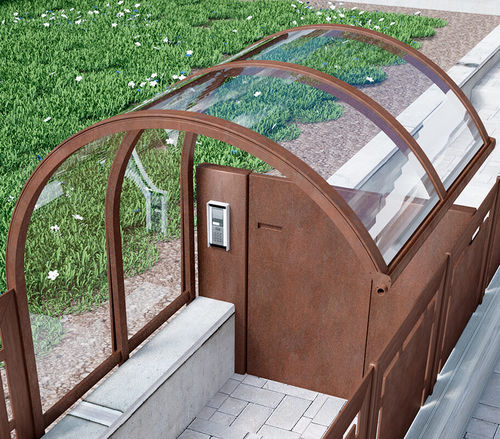 Entrance canopy - copricancello arco - MIONI - gate / aluminium / polycarbonate