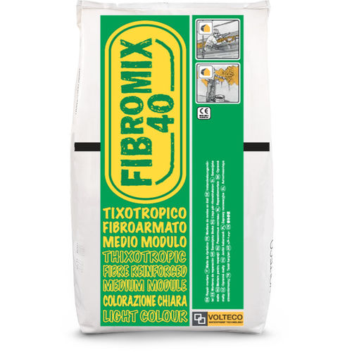 Fiber-reinforced smoothing mortar - FIBROMIX 40 - VOLTECO - repair / restoration / non-shrink