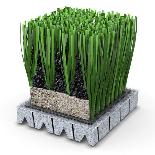 Synthetic grass - DUAL PLUS AS EF - MONDO - roll / for sports fields