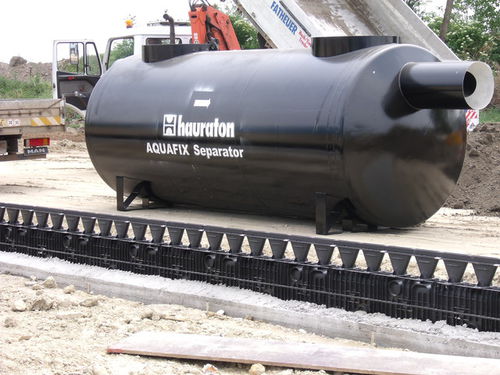 Free-standing grease trap - AQUAFIX Light - HAURATON - for wastewater / painted steel