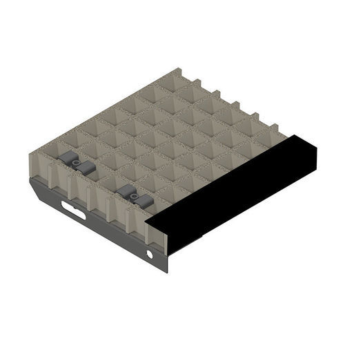 Stainless steel step - STAIRTREADS - MEISER - GRP / corundum / 316 stainless steel