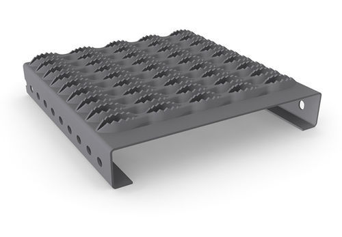 Aluminum step covering - STEPBLOC F - MEISER - stainless steel / hot-dip galvanised steel / non-slip