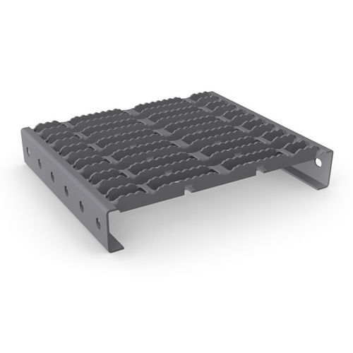 Stainless steel step covering - DRAINSTEP RH 3 - MEISER - steel / hot-dip galvanised steel / non-slip