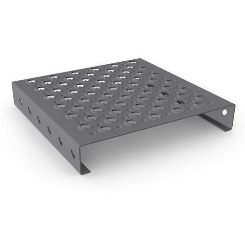 Aluminum step covering - TOLCRENEAUX N - MEISER - steel / hot-dip galvanised steel / non-slip