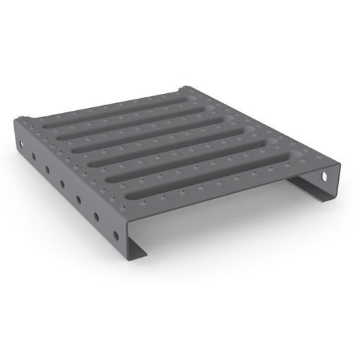 Steel step covering - STEPPLUS N - MEISER - aluminum / hot-dip galvanised steel / non-slip