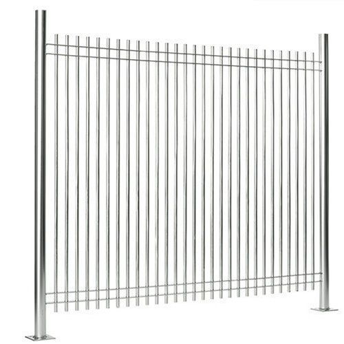 Fence with panels - MEISER - for public spaces / industrial / steel