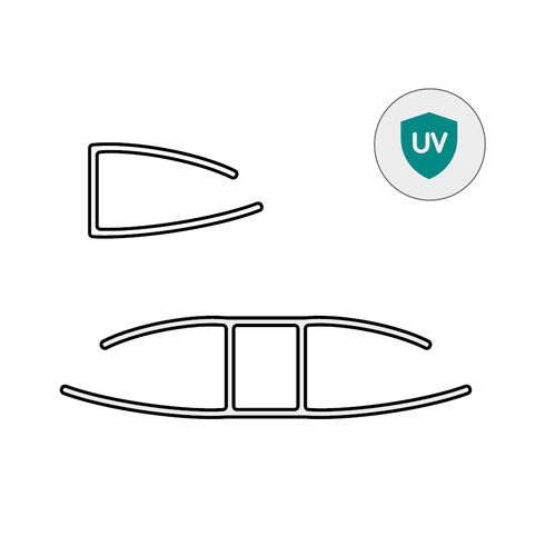 Polycarbonate profile - Stabilit Suisse - U-shaped / H-shaped / for partition wall