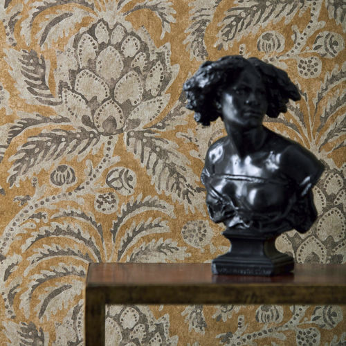 Traditional wallpaper - PIÑA DE INDIA - Zoffany - floral / fabric look / white