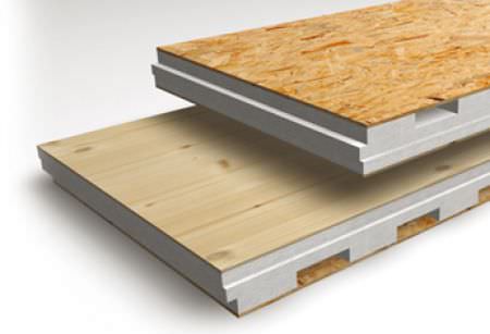 Roof insulating sandwich panel - ISOVENT-TOP® - ISOSYSTEM - OSB facing / expanded polystyrene core / high-resistance