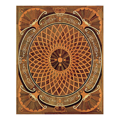 Solid wood floor medallion - Rosi - BERTI PAVIMENTI LEGNO