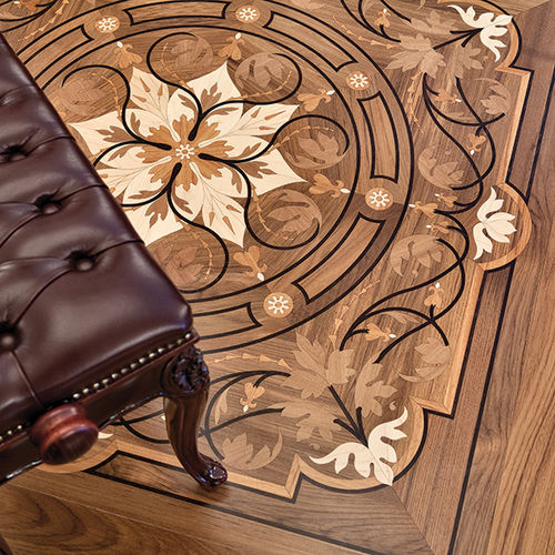 solid wood floor medallion - BERTI PAVIMENTI LEGNO