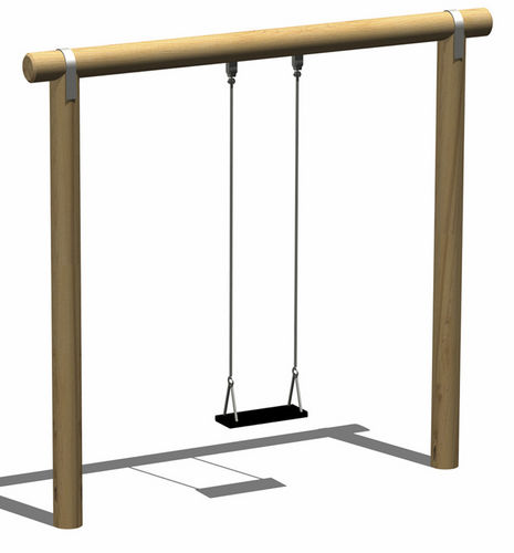 Galvanised steel swing - 011046 - LEGNOLANDIA - stainless steel / wooden / playground