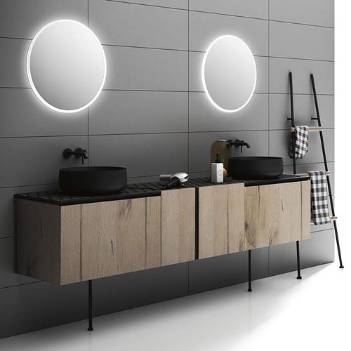 Double washbasin cabinet - OPERA - ALTAMAREA - wall-hung / free-standing / wooden