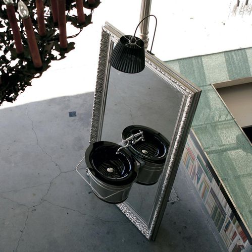 Wall-mounted washbasin - SECJO - ALTAMAREA - glass / copper / stainless steel