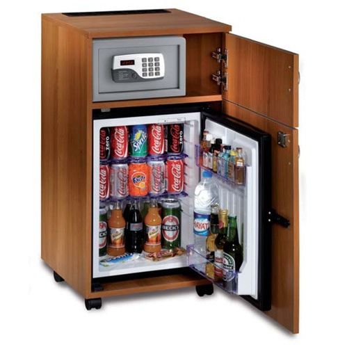 Contemporary mini bar cabinet - F40MEL - TECHNOMAX - stained wood / home
