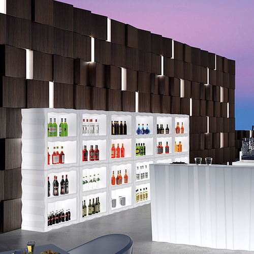 Bottle display rack - frozen - PLUSt COLLECTION - free-standing / polyethylene / one-sided