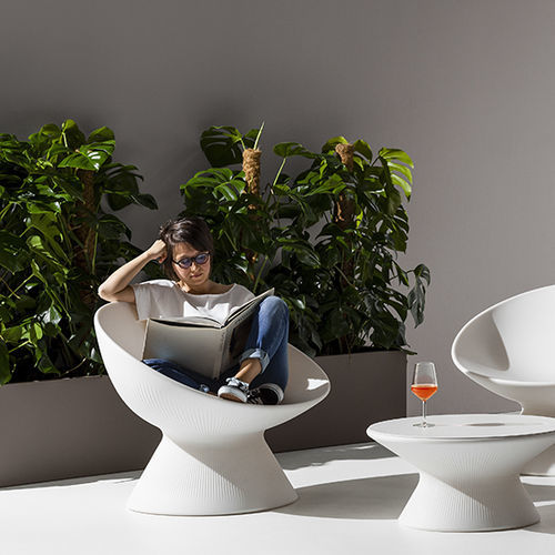 Contemporary armchair - fade relax - PLUSt COLLECTION - fabric / polyethylene / illuminated