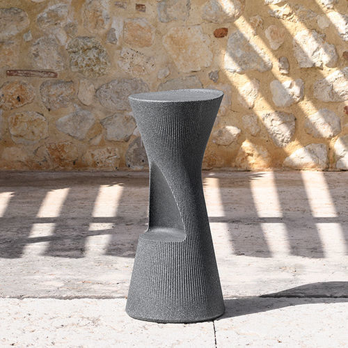 Contemporary bar stool - fade - PLUSt COLLECTION - polyethylene / polyethylene base / central base