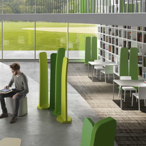 Polyethylene room divider - gradient - PLUSt COLLECTION - commercial / indoor / modular