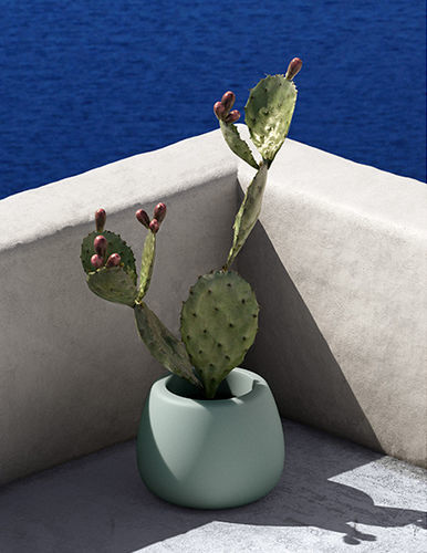 Polyethylene planter - boom - PLUSt COLLECTION - conical / contemporary / commercial