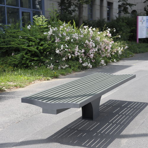 Contemporary public bench - COMFONY S20 - BENKERT BÄNKE - powder-coated steel / aluminum / PET