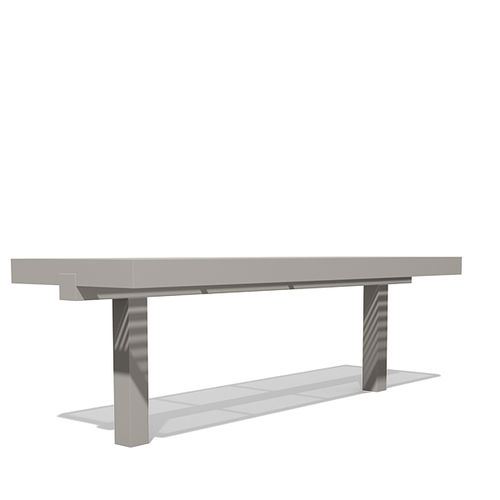 Contemporary picnic table - SICORUM M900 - BENKERT BÄNKE - stainless steel / stainless steel base / rectangular