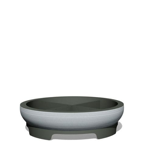 Stainless steel planter - ELEMENT 01 C OS - BENKERT BÄNKE - powder-coated stainless steel / round / weatherproof