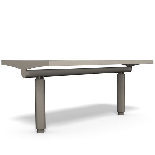 Contemporary picnic table - COMFONY 400 - BENKERT BÄNKE - thermo-lacquered aluminum / lacquered stainless steel base / rectangular