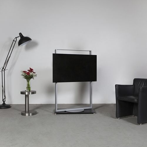Contemporary TV stand FRAME wissmann raumobjekte swivel / stainless steel / home